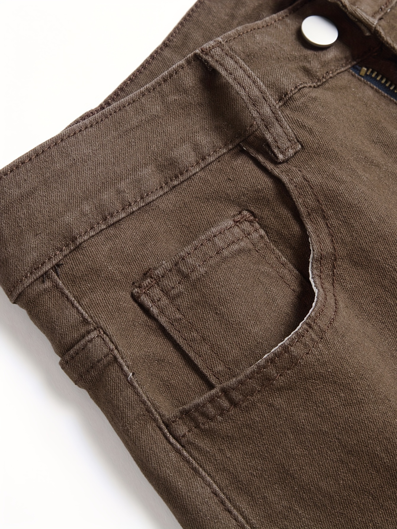 mens casual slim fit jeans street style all match medium stretch jeans details 1