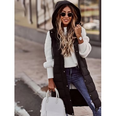 Solid Drawstring Hoo...